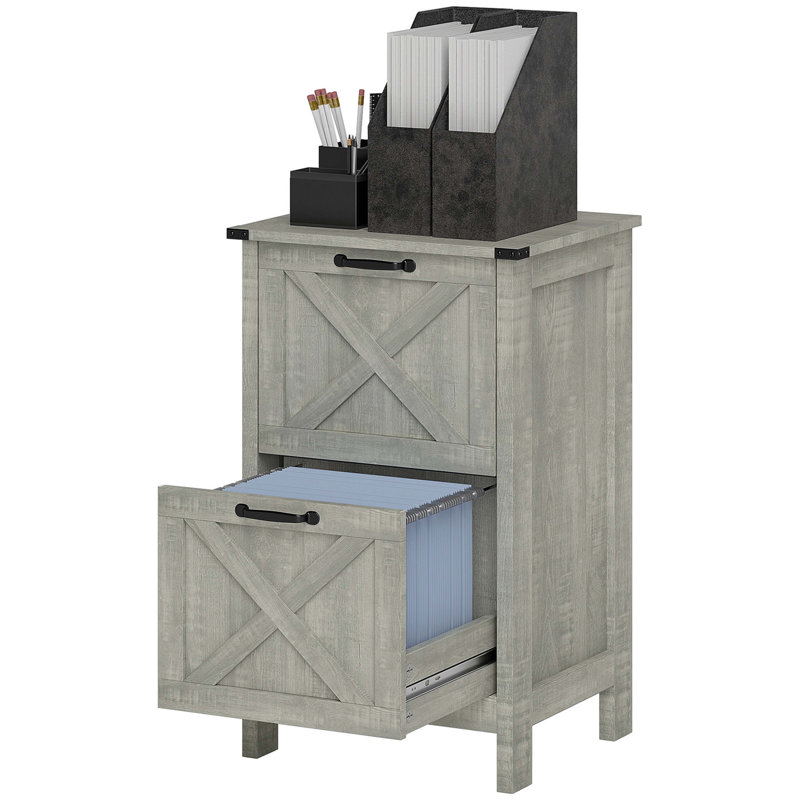 Classeur avec 2 tiroirs, Gris