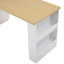 Îlot de cuisine cannelé 82,6 po avec table de salle à manger extensible pour 4 à 6 personnes, table d'îlot de cuisine avec prise de courant, table de cuisine avec rangement double-face-1254991708