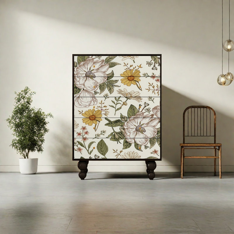 Armoire à tiroirs décorative française multifonctionnelle