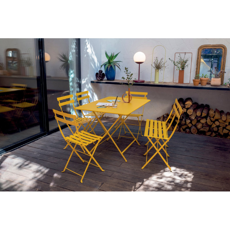Banc de jardin en acier Bistro, Miel texturé