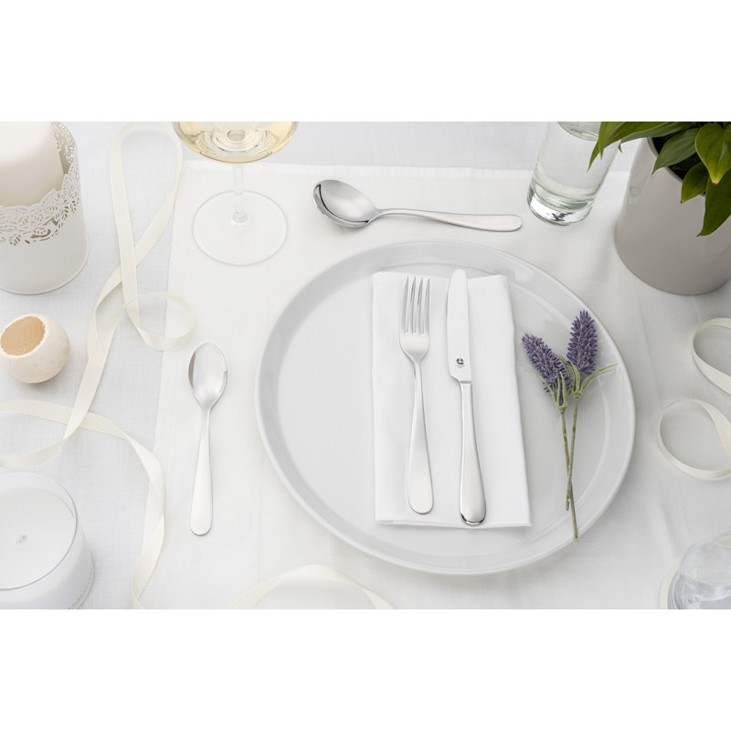 Grunwerg Clarence 24 Piece Cutlery Set for 6 People, 18/10 Stainless Steel