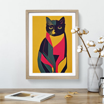 Colourful Cat No.4 Abstract - Wall Art