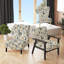 Chaise d'appoint rembourrée White Poppies Minimalist Floral Elegance