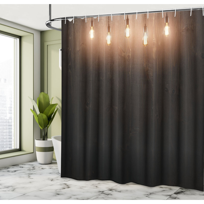Ensemble de rideau de douche + crochets, H 69 po x l 105 po