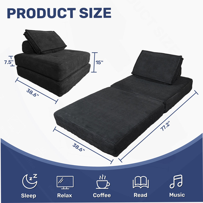 Boneless Folding Sofa Bed With Pillow