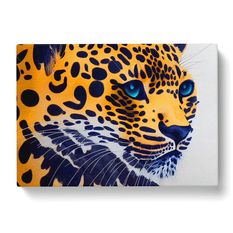 Watercolour Leopard Vol.3 - Wrapped Canvas, 35cm H x 50cm W x 3cm D