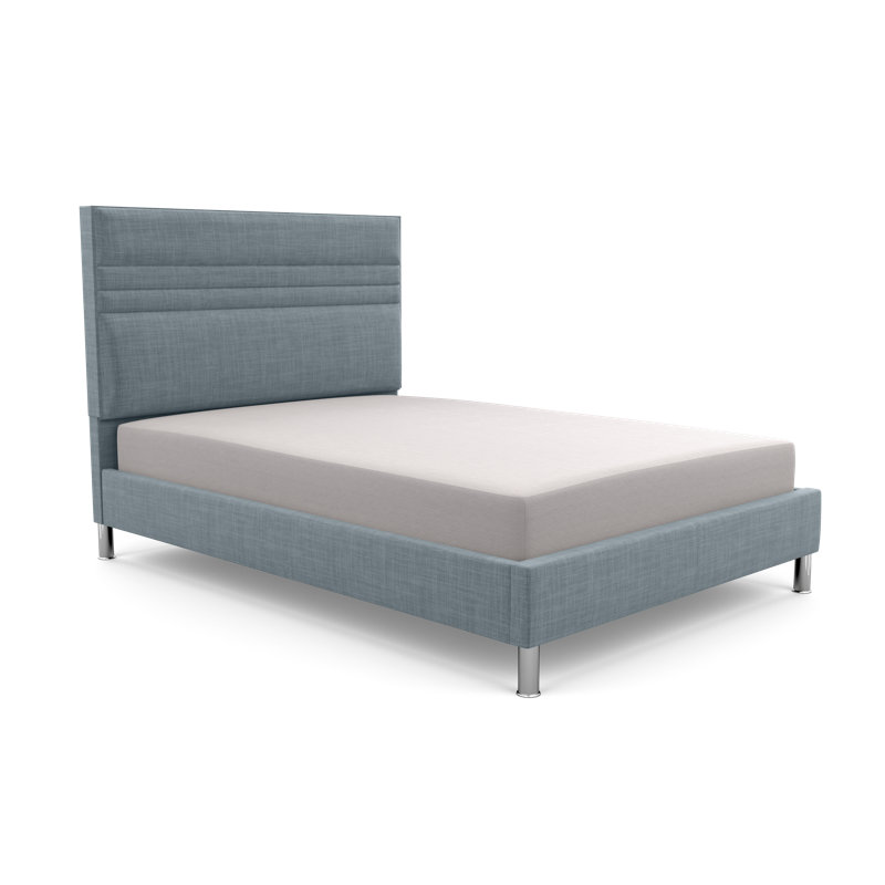 Upholstered Bed, Small Double (4'), Sky, Wool