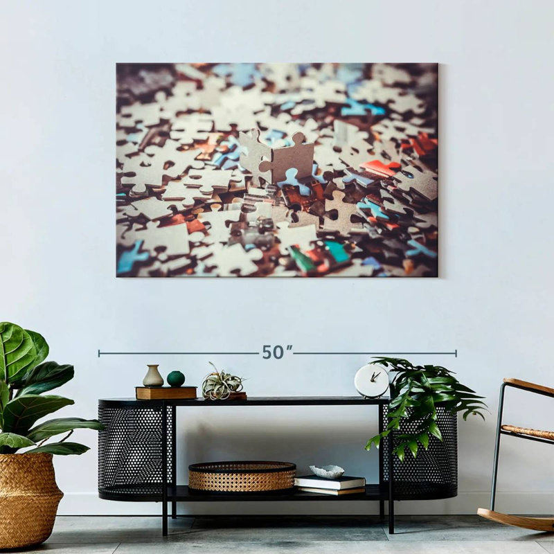 Senne Solving A Puzzle, 30" H x 45" W