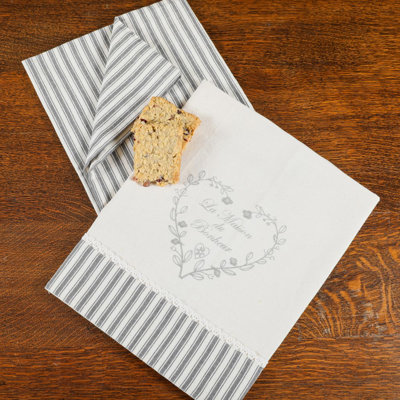 Jewett Cotton Stripe Jacquard Kitchen Towel Linen Set