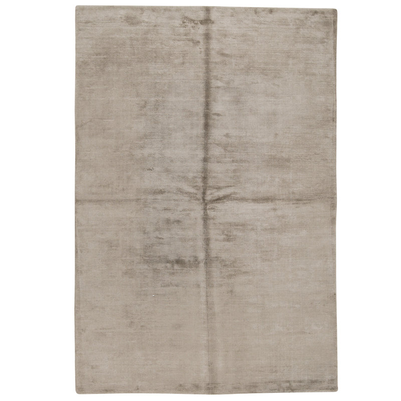 High-Quality Hand-Knotted Brown And Beige Area Rug