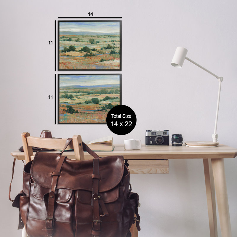 «Abstract Farm Field Landscape», ensemble de 2 estampes numériques par Tim Otoole, H 11 po x l 14 po