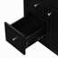 Meuble-lavabo de 30 po avec lavabo, meuble-lavabo avec un tiroir rabattable et deux tiroirs, tablette réglable, bois massif et panneau de fibres à densité moyenne, noir-125847623