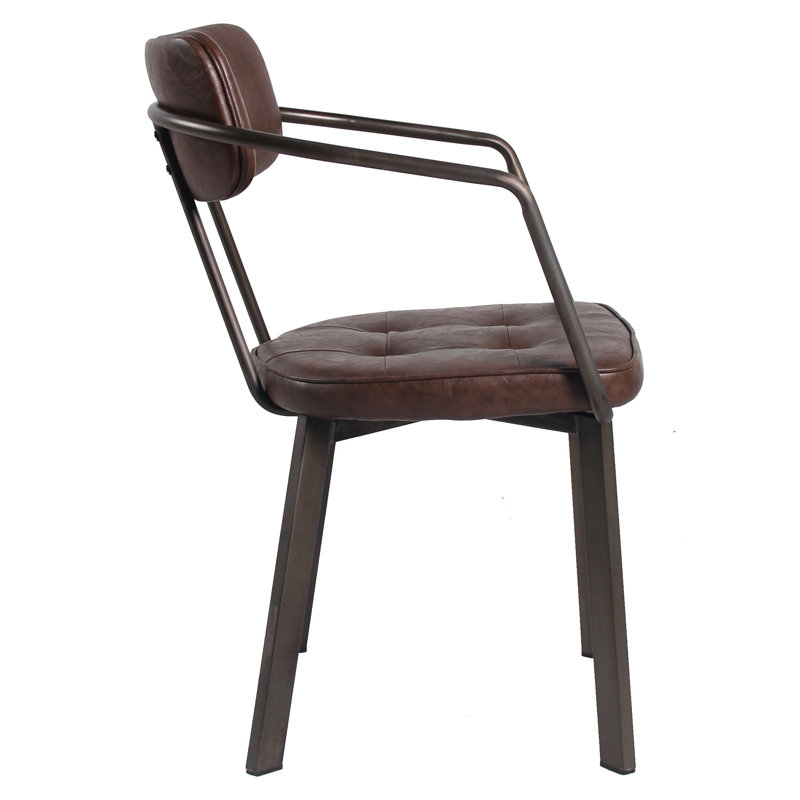 Alejah 46.5cm H Tufted Upholstered Armchair in Brown