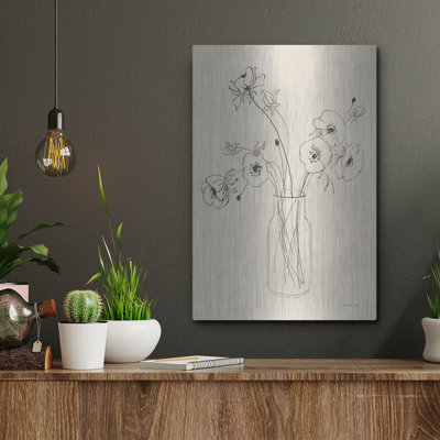 «Sketches Of Spring 1 Beige» par Danhui Nai, art mural en métal