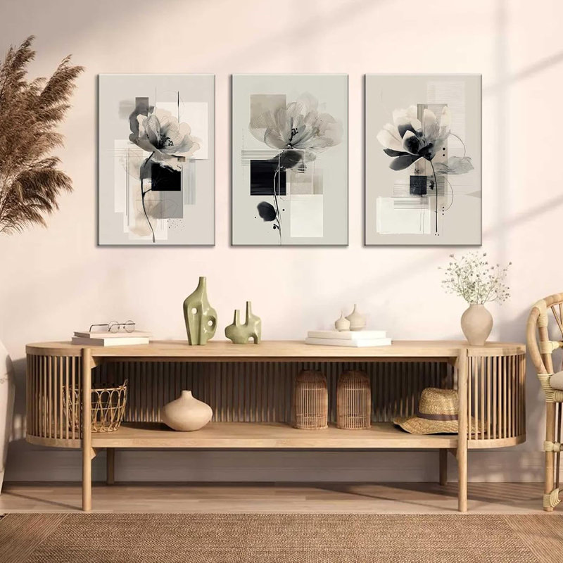 3 Piece Wrapped Canvas Print, 60 cm H x 40 cm W