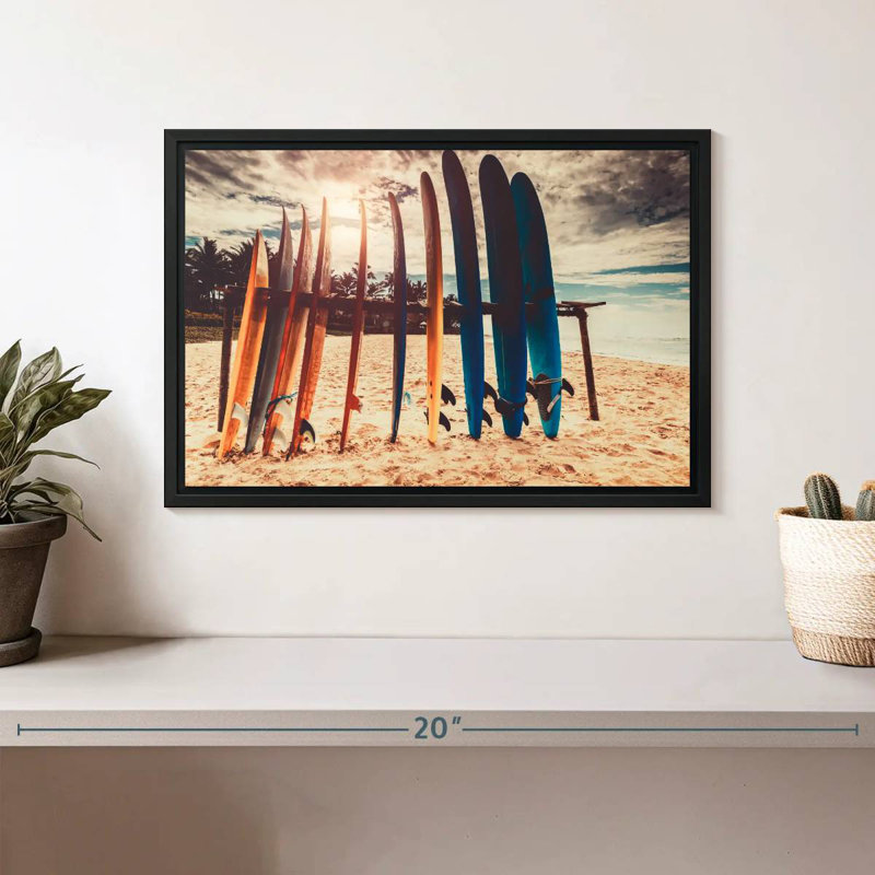 Support de planche de surf, Cadre flottant noir, 13 po x 9 po