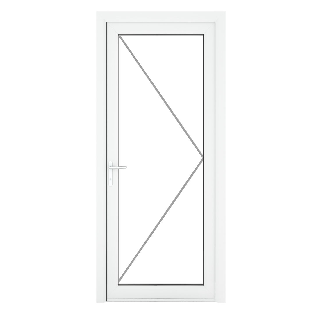 Crystal-Direct White uPVC Double Glazed Right Hand Clear Glass Door 920x2090mm - Image 3