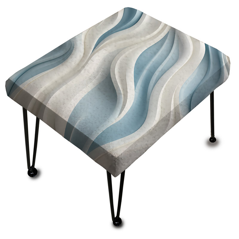 Doux lignes - Repose-pieds rectangulaire abstrait