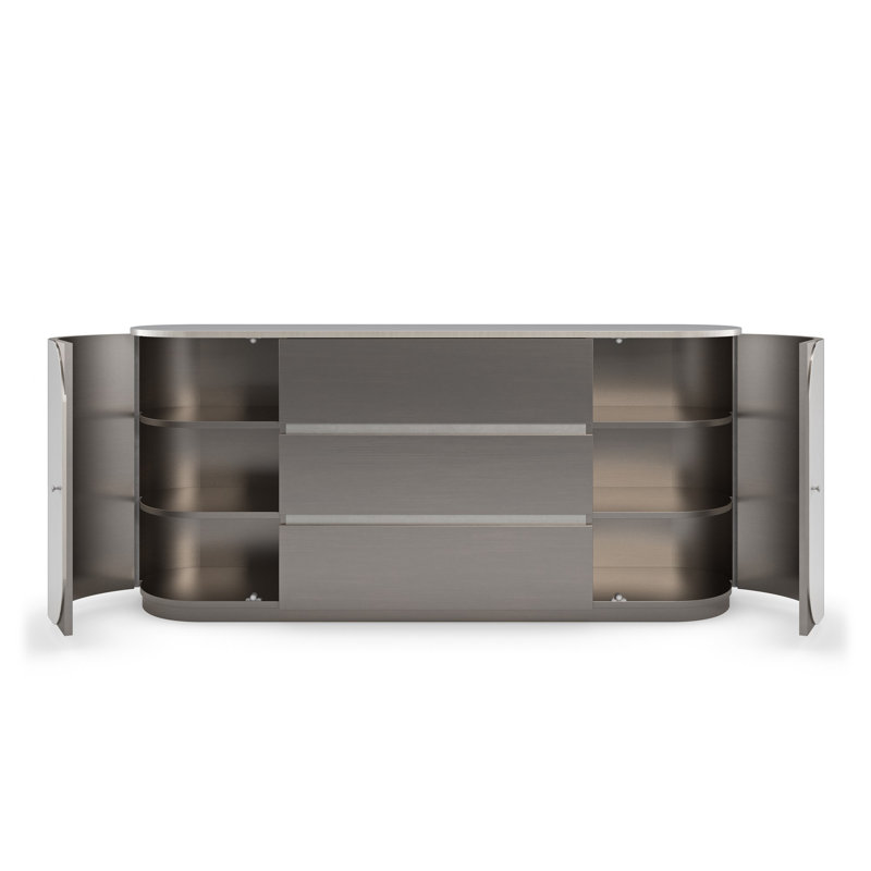 La Moda 3 - Drawer Solid Wood Dresser, Beige/Brown