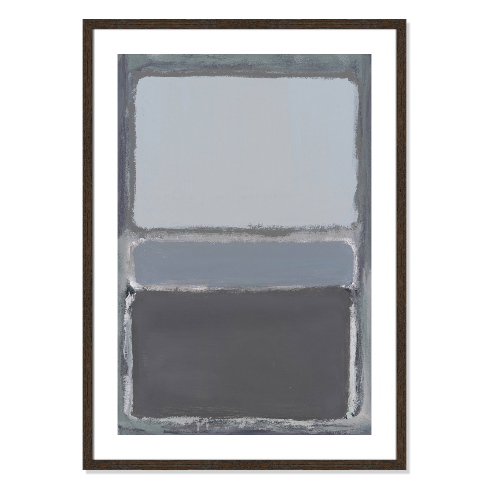 Cade "Morning Dew 2" Print by Filippo Ioco, 35.5" H x 25.5" W x 0.75" D, Walnut Wood Framed Paper