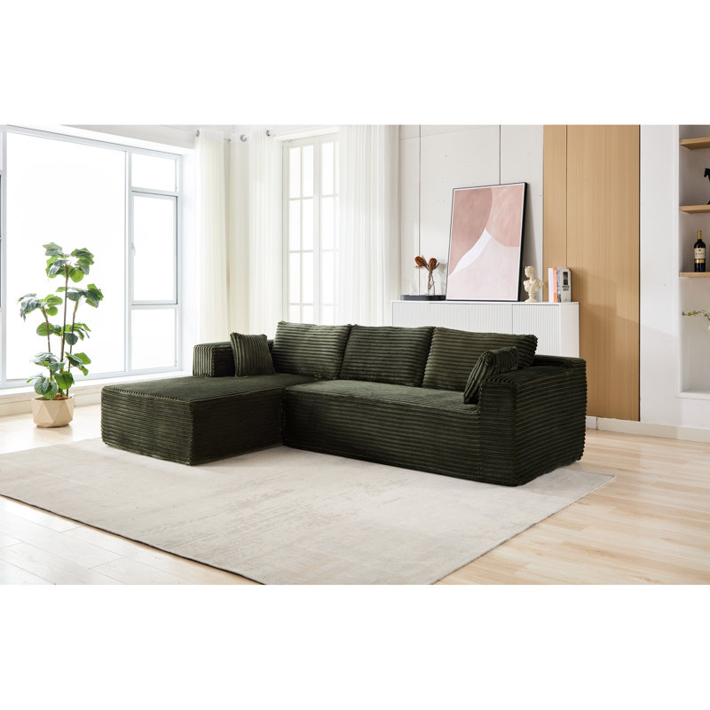 Canapé 69,56 po, Green Corduroy