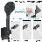 Black Shower Head with handheld Spray High Pressure 8 inch Rain Showerhead Combo-129507337