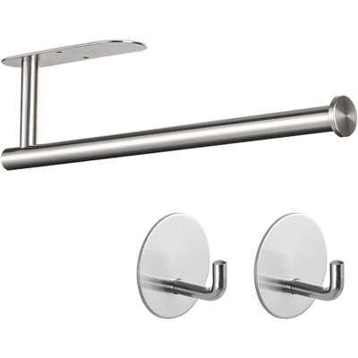 Porte-essuie-tout sous armoire - Acier inoxydable, fixation murale, peu encombrant