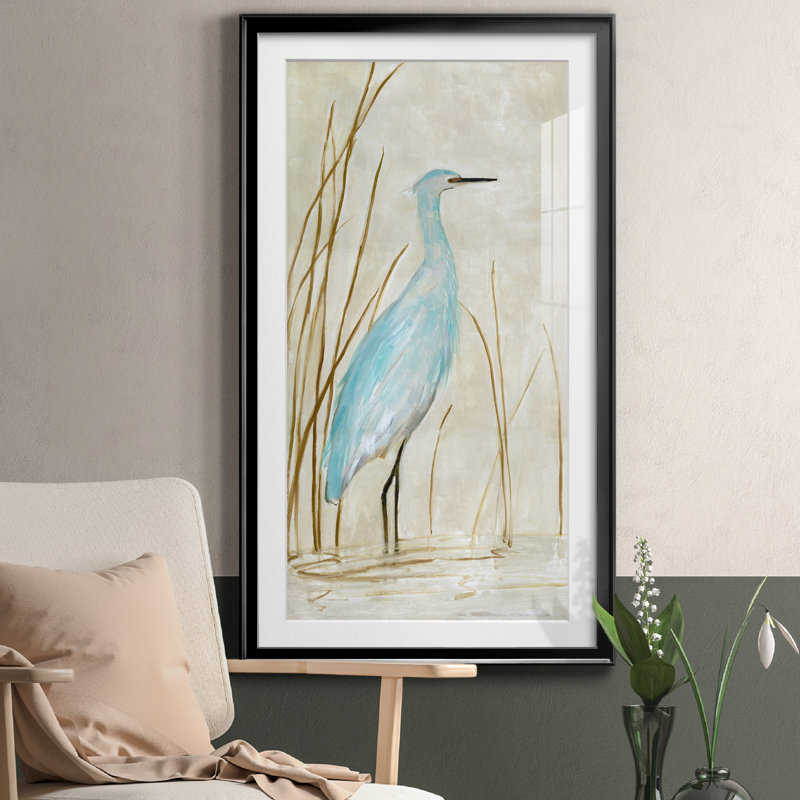 " Soft Egret I ", Black Paper, 24'' H x 12'' W x 1'' D