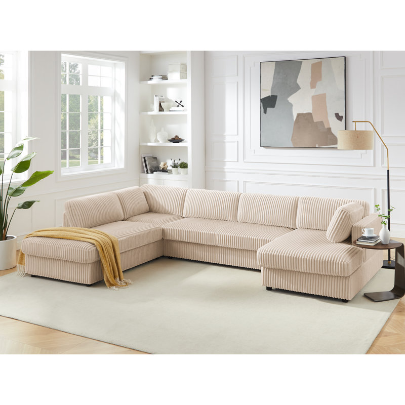 Canapé 133,1 po avec 2 chaises, Velours côtelé vert / polyester