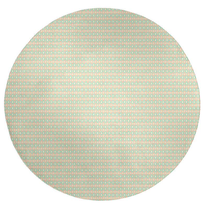 Chenille Geometric Indoor Rug, Round 5'