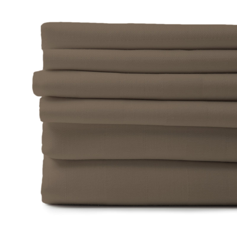 Microfiber Sheet Set, King Sheet Set + 1 Fitted Sheet + 4 Pillowcases, Taupe