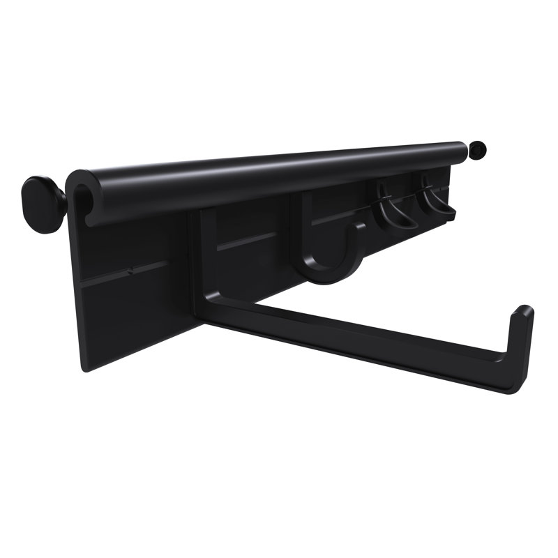 Cintre de rangement mural universel - réglable, durable, polyvalent 18 po BL, Noir