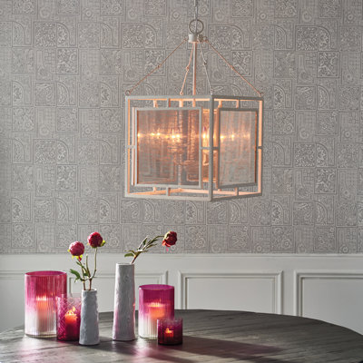 Luminaire suspendu carré simple 4 lumières Sealcove