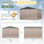 10 ft. W x 10 ft. D Outdoor Metal Shed Storage with Reinforced Steel Frame and Lockable Doors-101509807