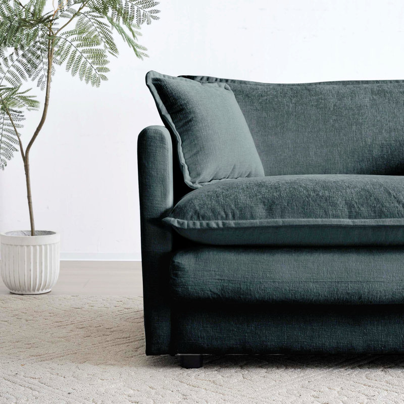 Canapé modulaire Free Free Combinaison, tissu chenille confortable, canapé modulaire, Gris foncé, 4