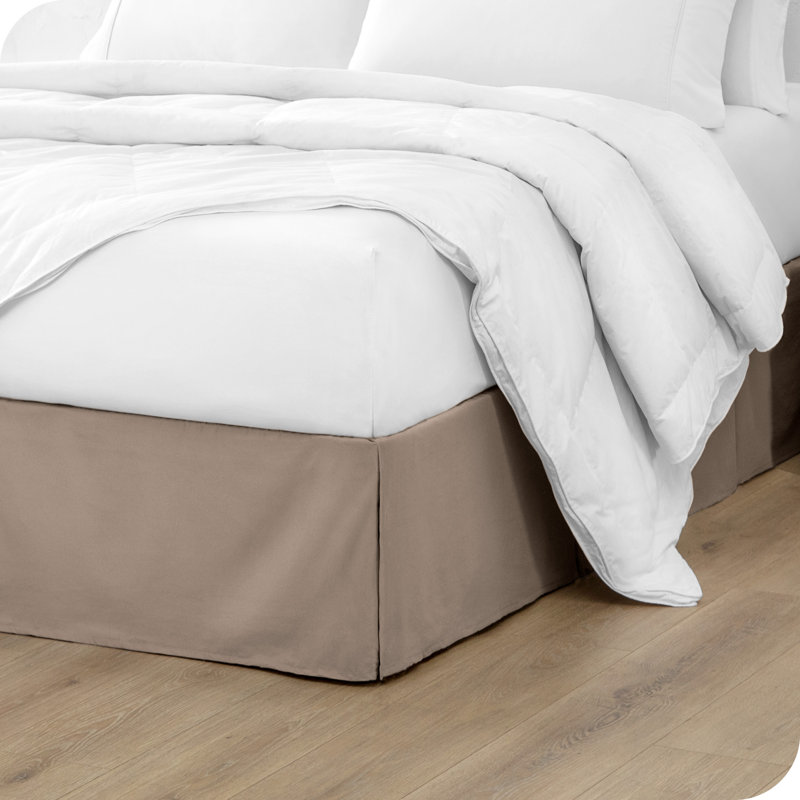 Tailored 15" Pleated Bed Skirt, Twin XL, Taupe