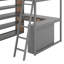 Full Size Loft Bed With Shelves And Desk-1061769945