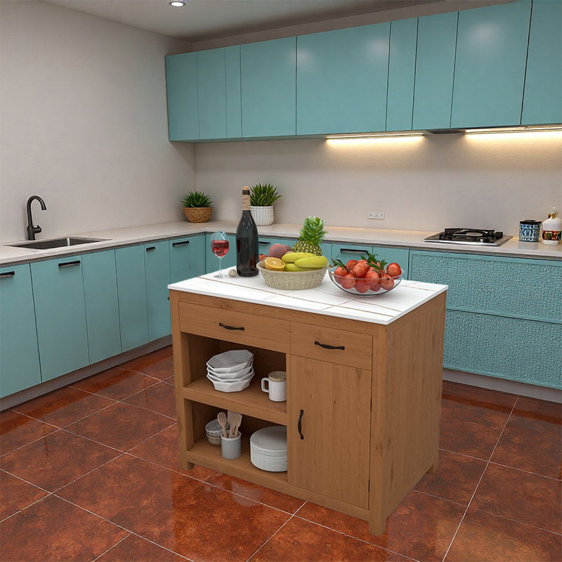 Multifunctional Vintage Style Kitchen Island Perfect for Kitchen Dining Room Living Room