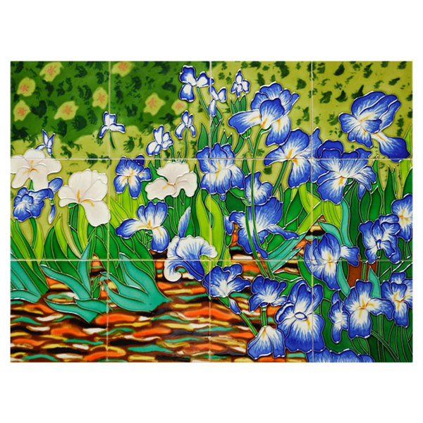 Irises 6" x 6" Ceramic Tile