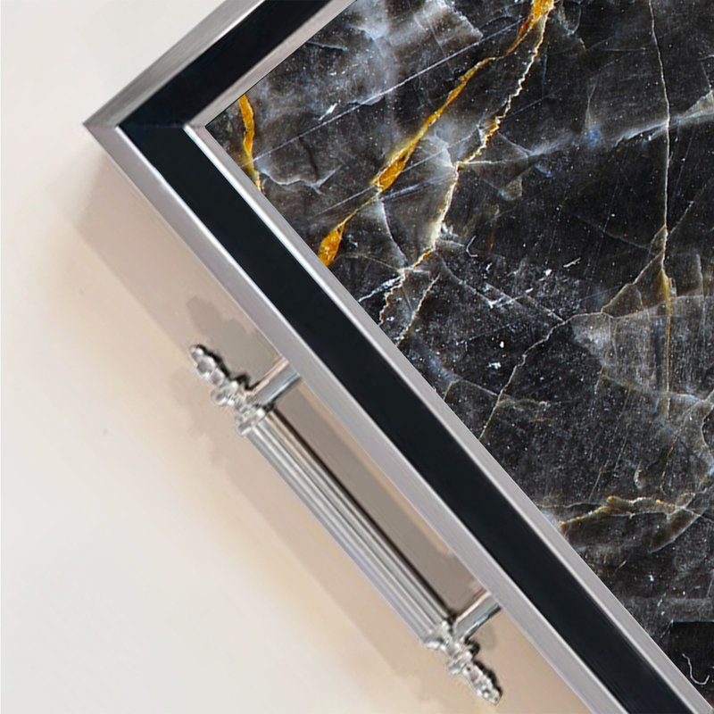 Elegant Glass Tray, 19.7 x 11.4 x 1.4 inches | 100% Durable Glass Construction | Easy to Clean with Damp Cloth | Ideal for Serving, Decorative Display, and Organizing | Stylish Addition to Home Décor