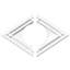 Médaillon de plafond contemporain en PVC de qualité architecturale 12 po x l 12 po x H 8 po x P 4 1/4 po x P 1 po-36072879-137837488-137837596