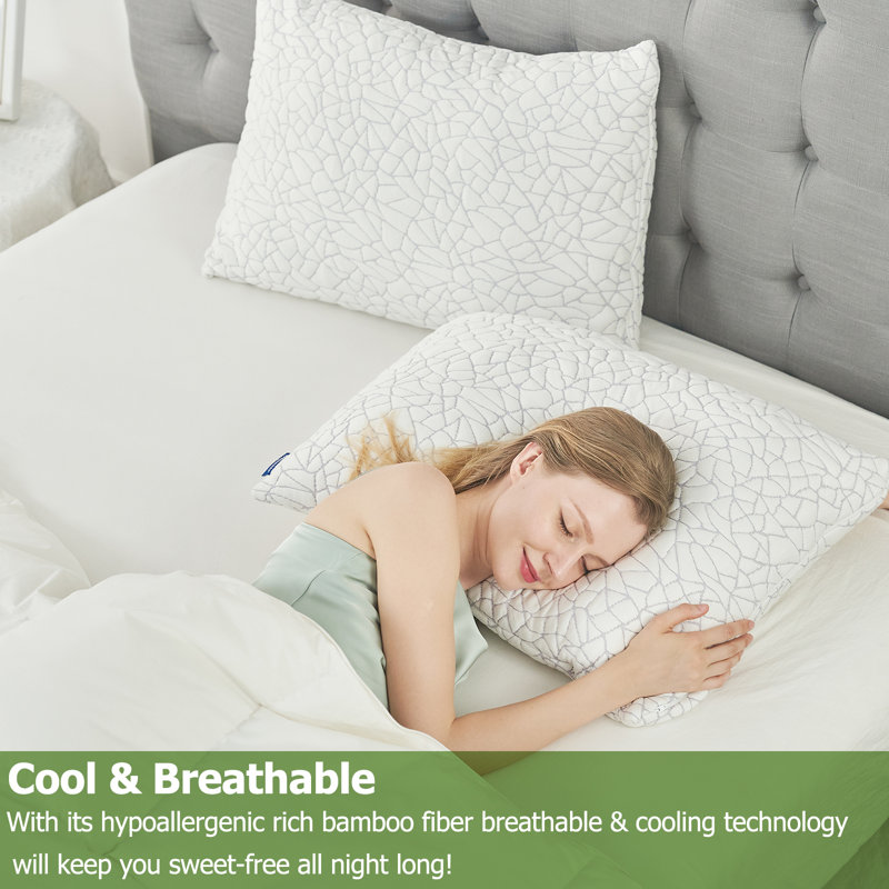 Memory Foam；Polyester Soft-Medium Cooling Pillow