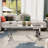 3 Piece Grey And Silver Living Room Table Set
