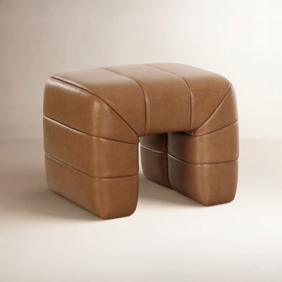 Judy Genuine Leather Vanity Stool