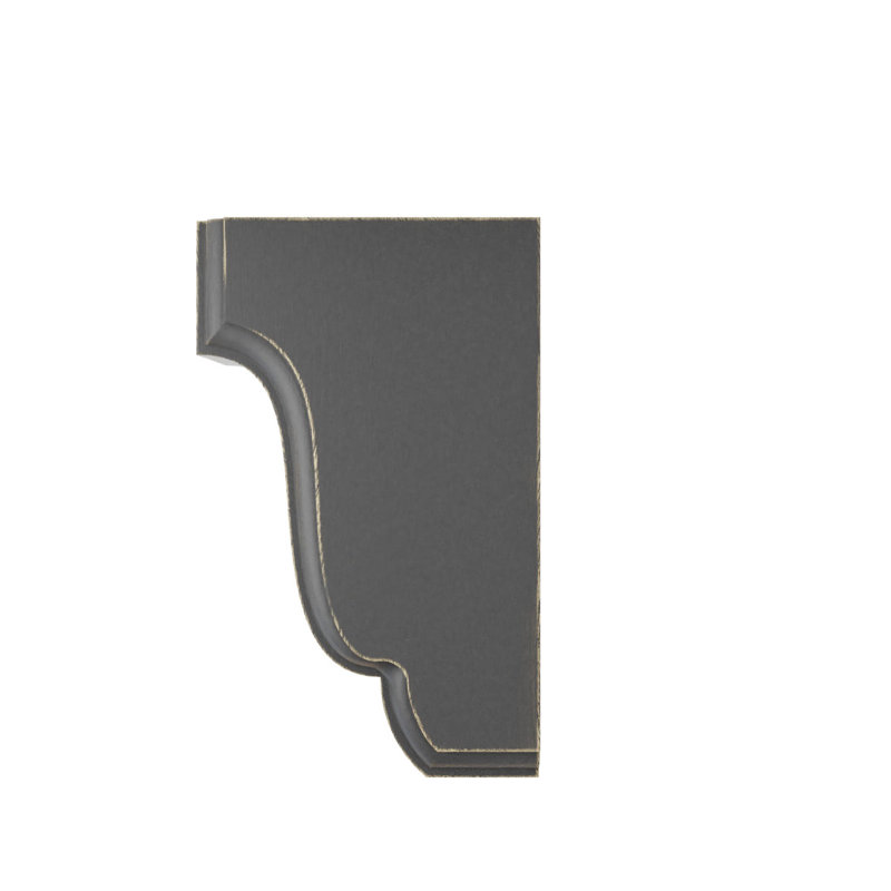 Corbel/support décoration rétro en bois Capistrano Mission, H 14 po x l 5,75 po x P 7 po, Noir