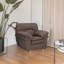 Ensemble de canapé et chaise en tissu Beedle, brun-122099515