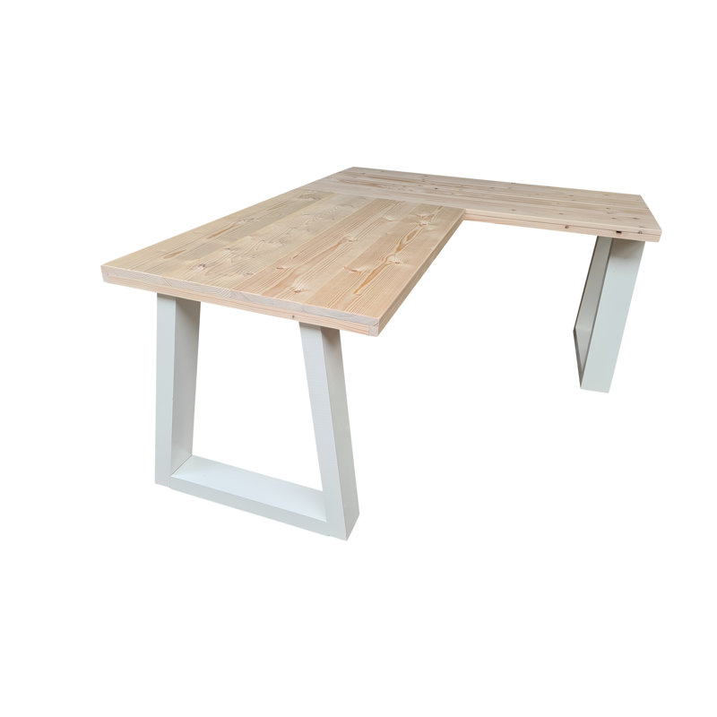 Miraloma L-Shaped Solid Wood Top Writing Desk, 75cm H x 200cm W x 150cm D, Left