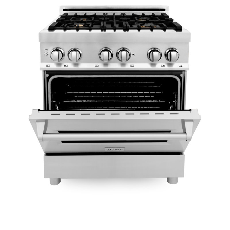 ZLINE 30" Legacy Dual Fuel Range, Brass Burners Stainless Steel