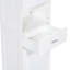 Grande armoire de salle de bain blanche avec grand panier à linge et rangement blanc