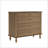 Large 4-Drawer Chest with Solid Wood, Brushed Light Brown Finish & Metal Drawer Knobs for Ample Storage and Safety-18214237
